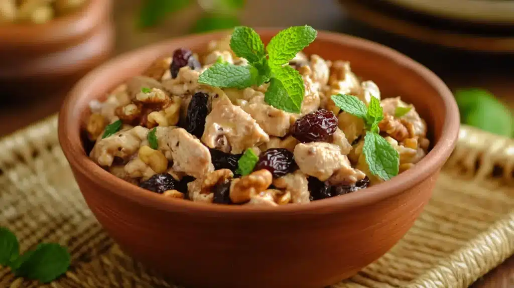 Healthy Chicken Recipes | Nutritious & Easy Meal Ideas 2 Healthy Chicken Recipes – Nutritious Walnut & Raisin Chicken Salad with Fresh Mint
