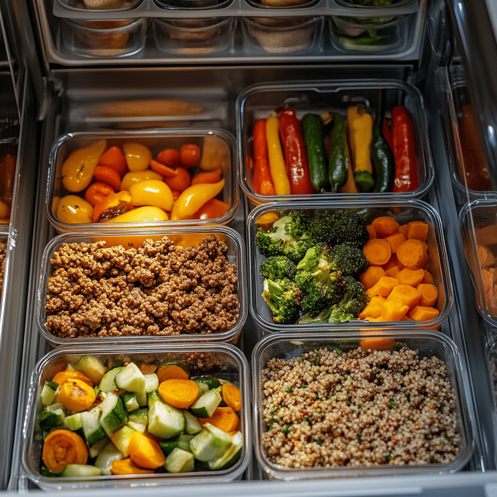 ground-beef-protein-meal-prep Meal prep with ground beef high protein recipe containers