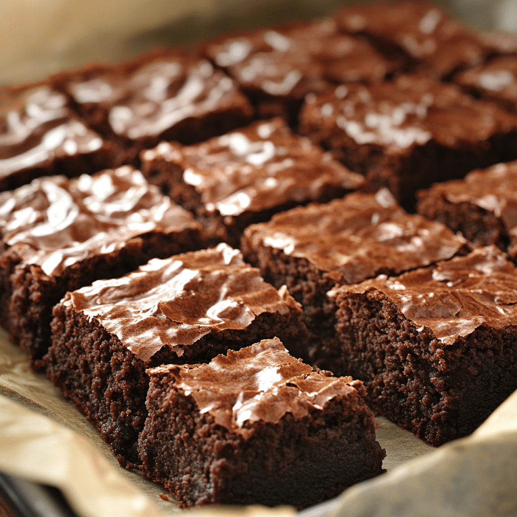 Easy High Protein Desserts Recipe – The Ultimate Guide for Sweet & Fit Living 7 Fudgy protein brownies cut into squares for an easy high protein desserts recipe