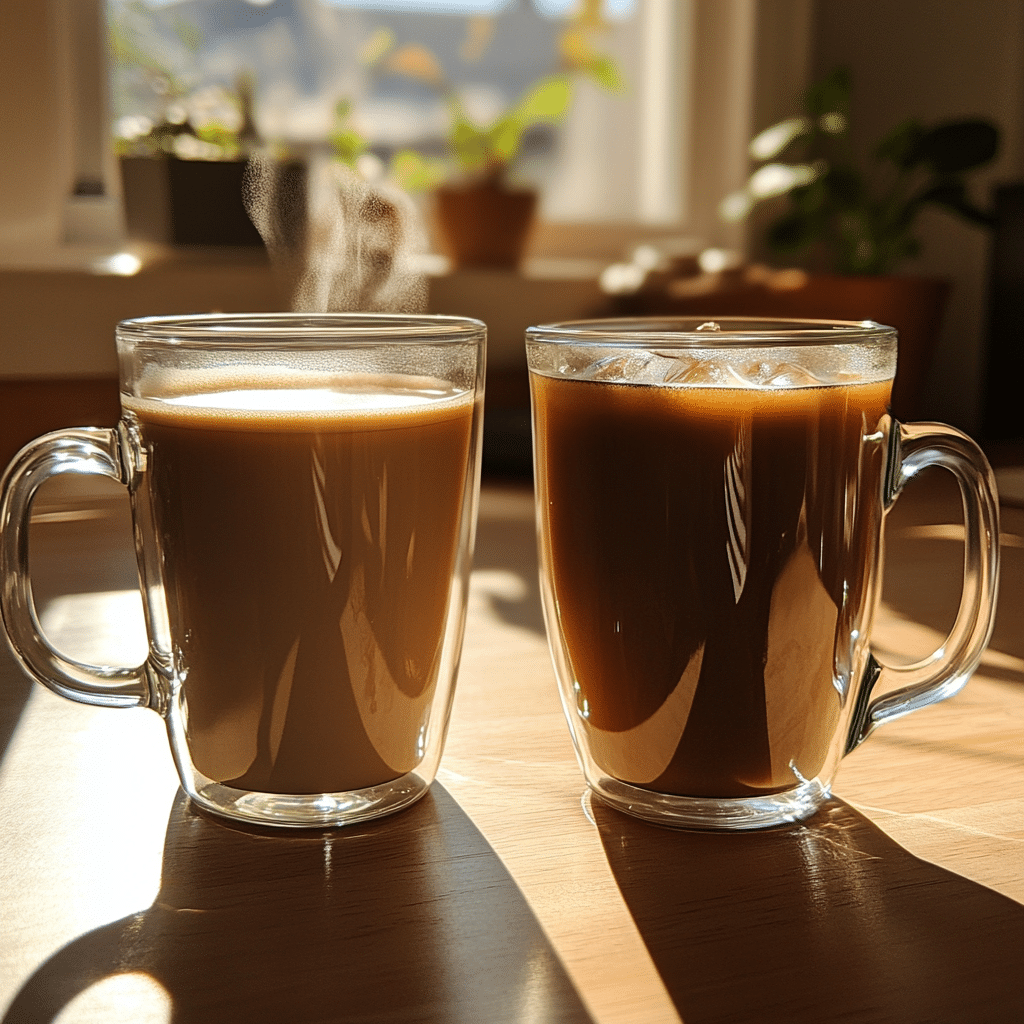 hot-vs-iced-protein-coffee hot and iced protein coffee recipe comparison