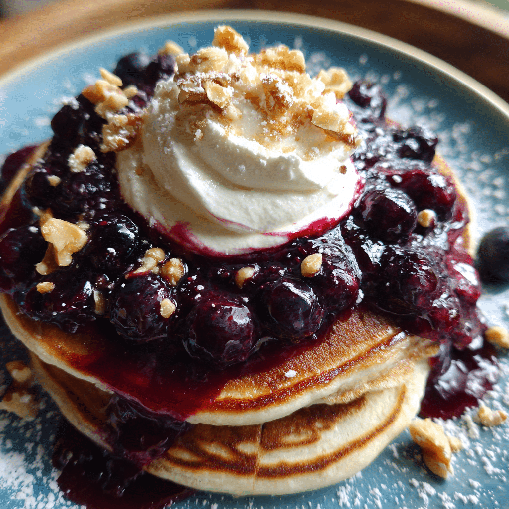 blueberry-compote-pancakes-yogurt.jpg blueberry compote recipe on pancakes and yogurt