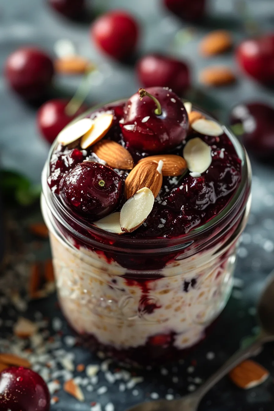 Cherry Almond Overnight Oats – Make-Ahead