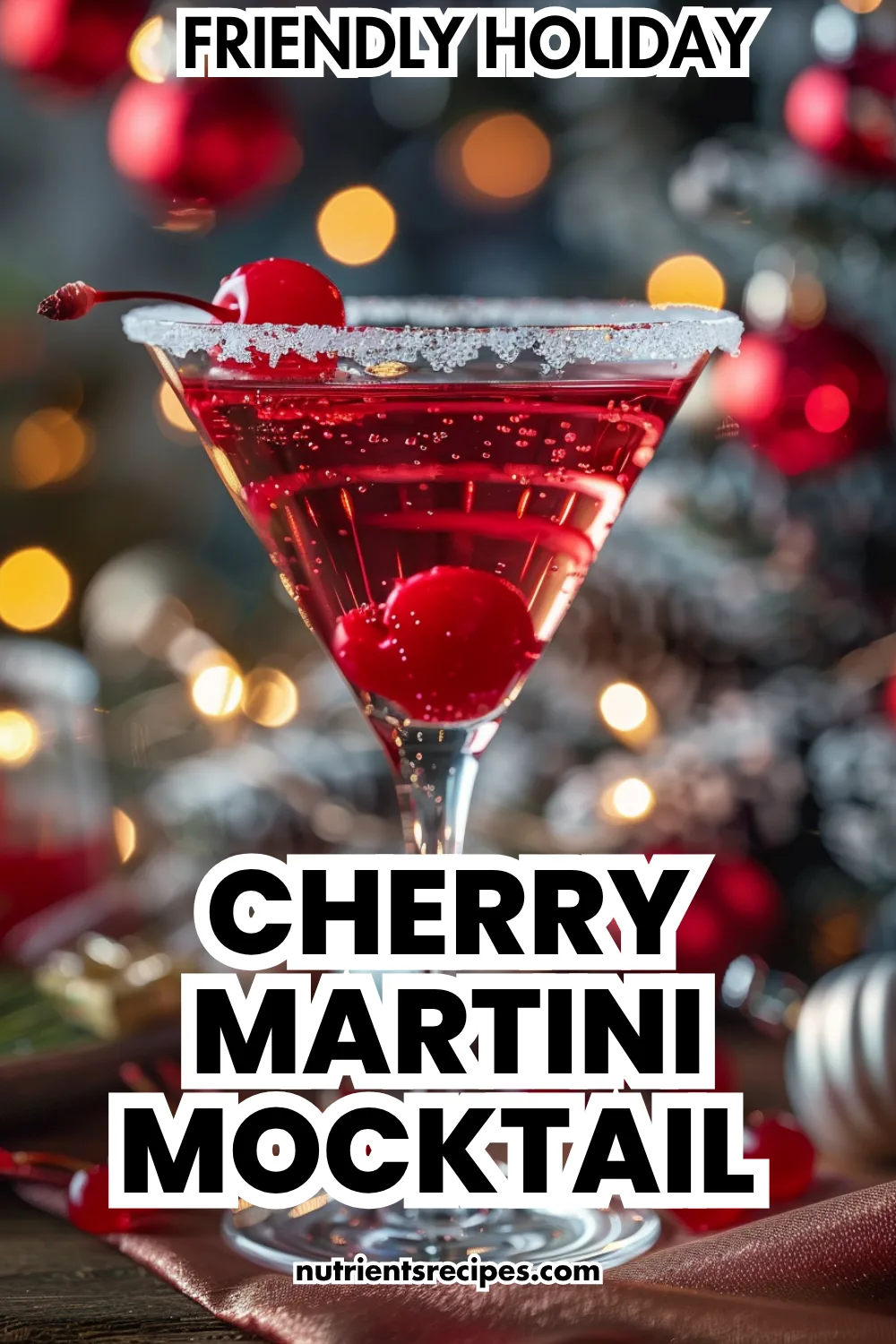 Cherry Martini Mocktail – Family-Friendly Holiday Drink