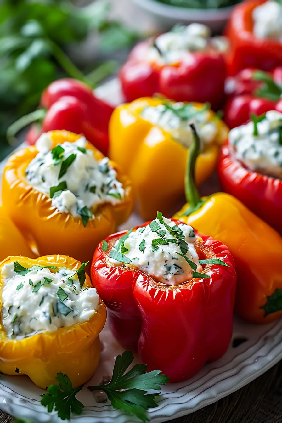 Holiday Stuffed Mini Peppers – Festive Appetizer