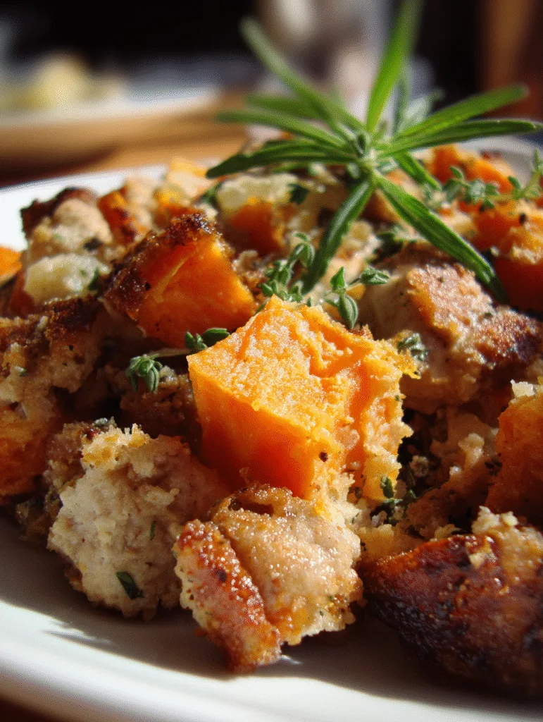 One-pan skillet with ground turkey, sweet potatoes, bell peppers, and fresh rosemary garnish—gluten-free dinner