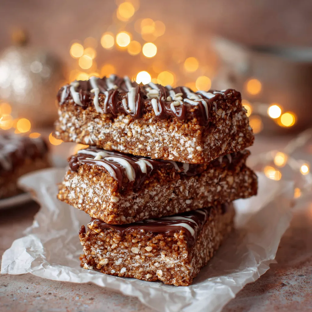 Protein gingerbread bars cut into squares on parchment paper in warm natural kitchen light showing soft texture.