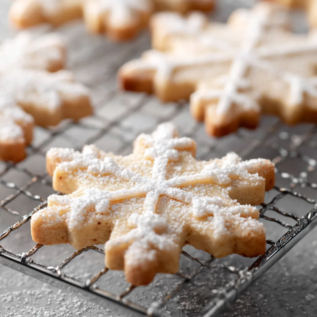 Snowflake Shortbread Cookies