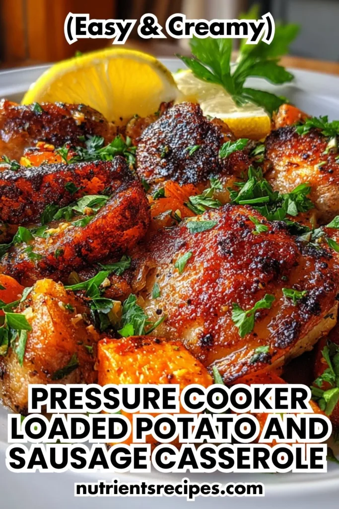 Pressure Cooker Loaded Potato and Sausage Casserole
